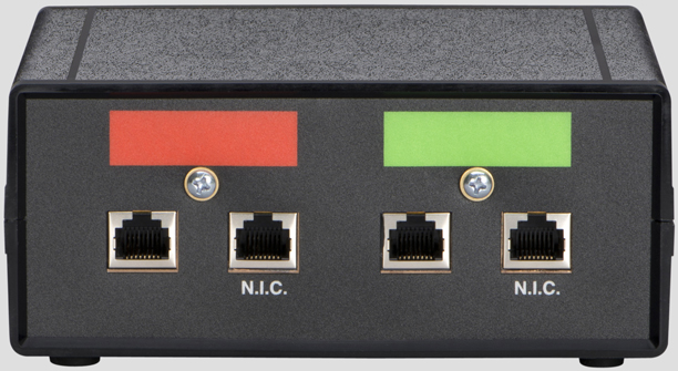 SecureSwitch Dual network access switch rear view