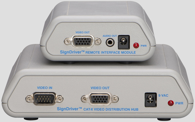 SignDriver Hub & Remote unit rear view